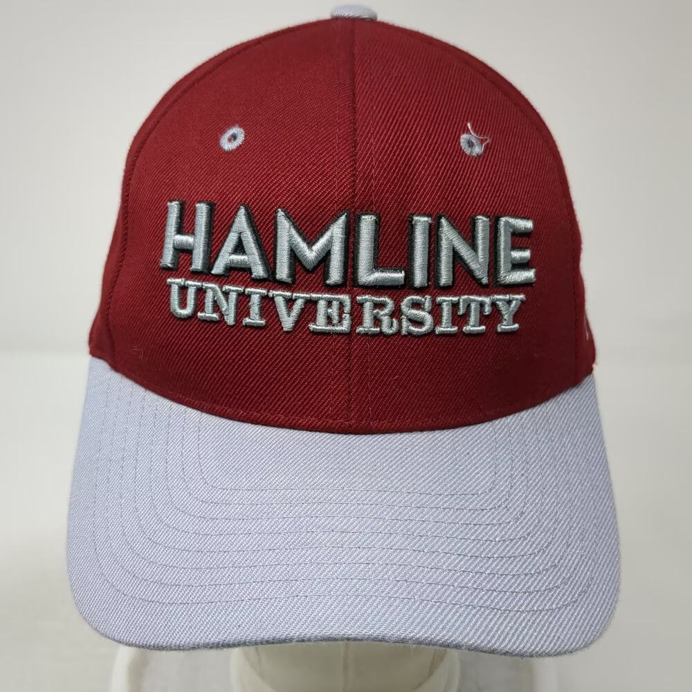 Zephyr Hamline Pipers NCAA Red Gray Cap One Size University Strapback Hat - Picture 2 of 10